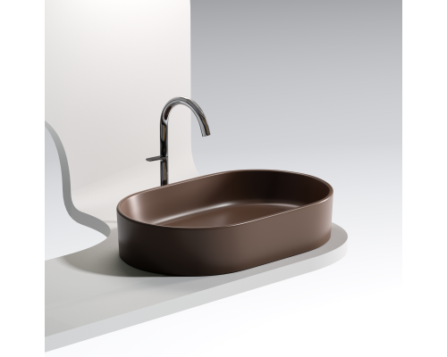Чаша накладная овальная Ceramica Nova Element 60x38 Темно-Коричневый Матовый