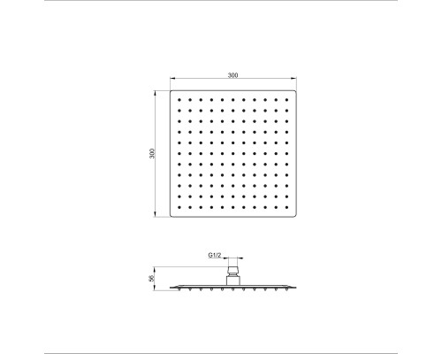 Верхний душ Wonzon&Woghand, Брашированный никель WW-88DP02-BN