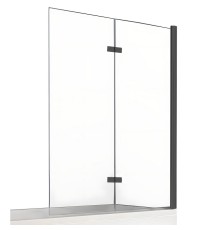 Шторка для ванны NEW TRENDY NEW SOLEO BLACK 100x140 R черный