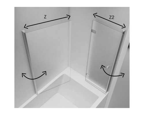 Шторка для ванны NEW TRENDY NEW SOLEO 120x70x140 R хром