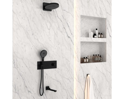 Душевой комплект Vincea Inspire VSFW-432TI1MB встраиваемый черный