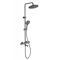 Душевая система с термостатом Wonzon&Woghand, Темный графит