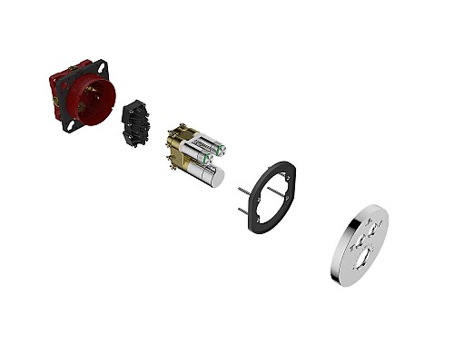 Встраиваемый смеситель для душа Vincea VSCV-322T-MCH двухфункциональный, термостат, хром