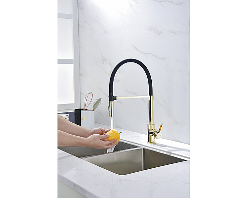 Смеситель для кухни Paulmark Halt золото Ha214021-G