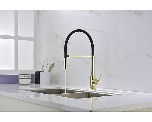 Смеситель для кухни Paulmark Halt золото Ha214021-G