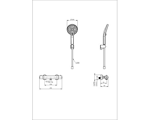 Смеситель для душа с термостатом Wonzon&Woghand, Белый матовый