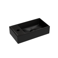Рукомойник подвесной Ceramicanova черный матовый Element 407x217x100