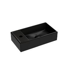 Рукомойник подвесной Ceramicanova черный матовый Element 407x217x100