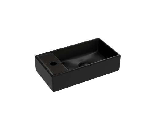 Рукомойник подвесной Ceramicanova черный матовый Element 407x217x100