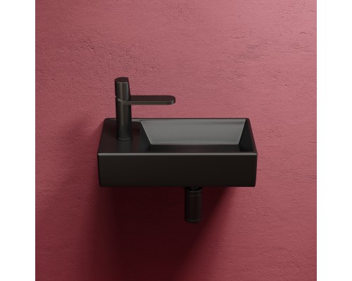 Рукомойник подвесной Ceramicanova черный матовый Element 407x217x100