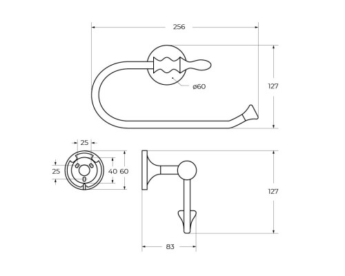 Полотенцедержатель подвесной ART&MAX AM-E-4280-Do