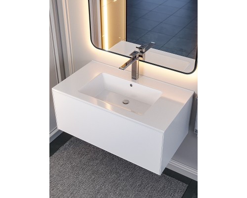 Раковина для ванной 86 см, Uperwood Parma Premium, белая глянцевая