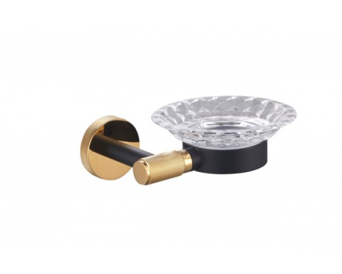 Мыльница с держателем Wonzon&Woghand, Черный/Золото