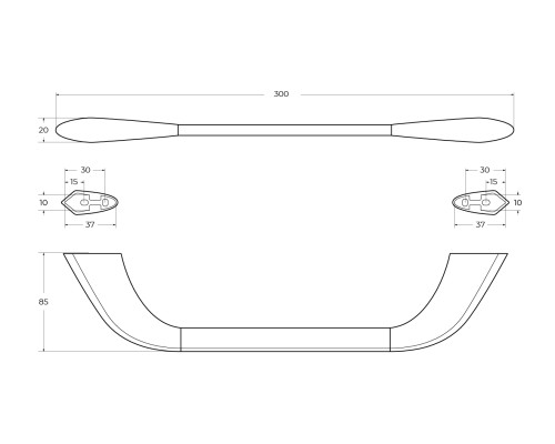 Полотенцедержатель Cezares Liner LINER-TH02-01 Хром