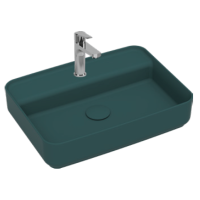 Раковина накладная ISVEA Infinity 55 прямоугольная 55см изумрудный матовый 10NF66055SV-2P