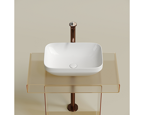 Чаша накладная прямоугольная Ceramica Nova Element 50x36 белый