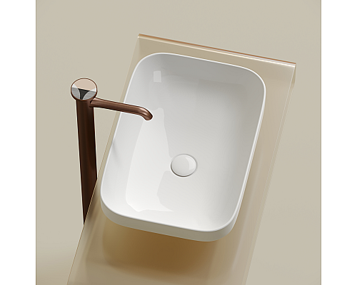 Чаша накладная прямоугольная Ceramica Nova Element 50x36 белый