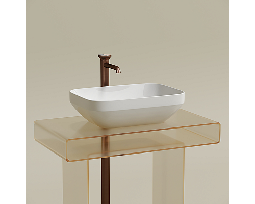 Чаша накладная прямоугольная Ceramica Nova Element 50x36 белый