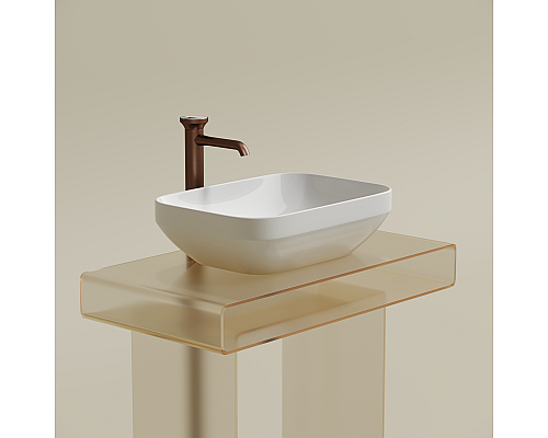 Чаша накладная прямоугольная Ceramica Nova Element 50x36 белый