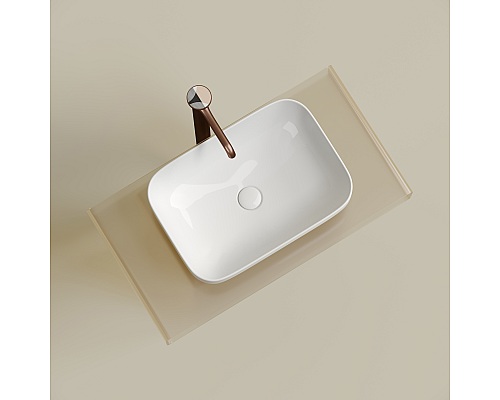 Чаша накладная прямоугольная Ceramica Nova Element 50x36 белый