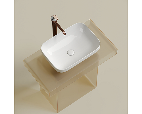 Чаша накладная прямоугольная Ceramica Nova Element 50x36 белый