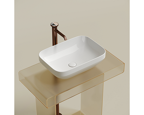 Чаша накладная прямоугольная Ceramica Nova Element 50x36 белый