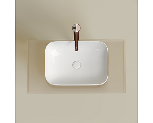 Чаша накладная прямоугольная Ceramica Nova Element 50x36 белый