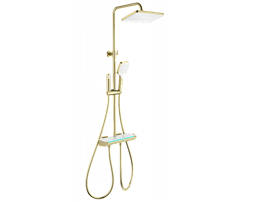 Душевая система с термостатом Wonzon&Woghand, Брашированное золото
