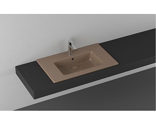 Раковина ISVEA SistemaT накладная 810x465x140 коричневый матовый 10SL51081SV-2H