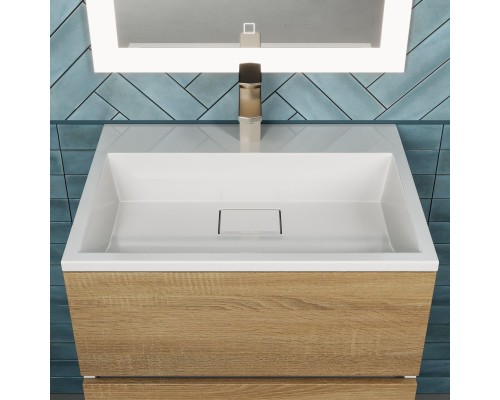 Раковина для ванной 60 см, Uperwood Barsa, белая глянцевая