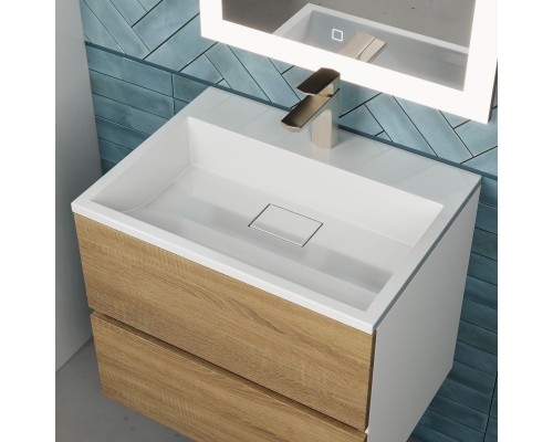 Раковина для ванной 60 см, Uperwood Barsa, белая глянцевая