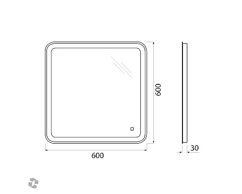 Зеркало BelBagno SPC-MAR-600-600-LED-TCH