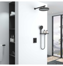 Душевой комплект Vincea Inspire встраиваемый, термостат, 2 режима, черный