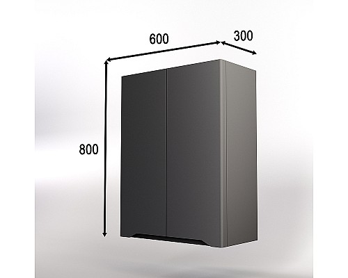 Подвесной шкаф Style Line Марелла 60 Люкс Plus СС-00002423 Серый матовый антискрейтч