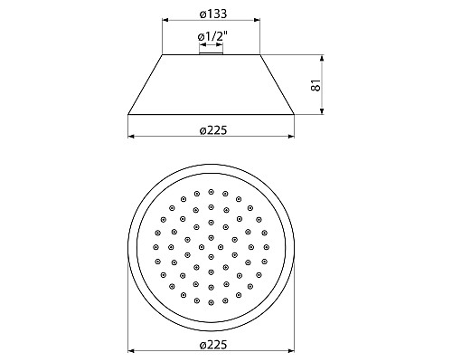 Верхний душ Cezares CZR-SPA200-01 Хром