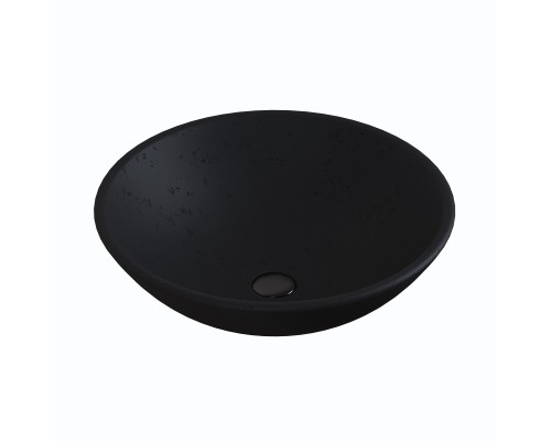 Раковина накладная бетонная Uperwood Sfera 40х40х12 см, круглая, черная