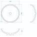 Раковина накладная бетонная Uperwood Sfera 40х40х12 см, круглая, черная