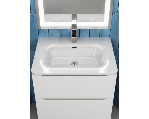 Раковина для ванной 60 см, Uperwood Monica, белая глянцевая