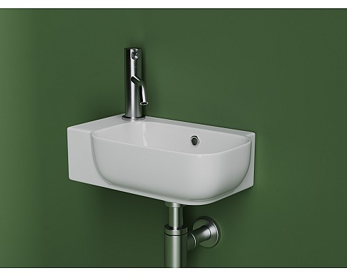 Рукомойник подвесной Ceramicanova 403x249x140, с отверстием под смеситель