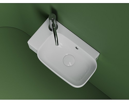 Рукомойник подвесной Ceramicanova 403x249x140, с отверстием под смеситель