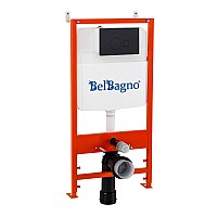 Инсталляция BelBagno BB026/BB084NERO с Черной матовой клавишей смыва
