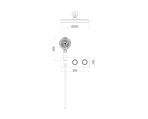 Душевая система ALTROBAGNO Рикко (Ricco) 040202 MB