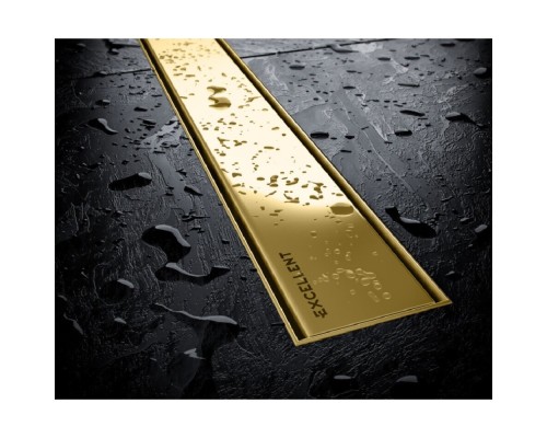 Душевой трап EXCELLENT Stilio Gold 80 решетка декоративная золото