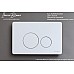 Клавиша смыва Iberica Blanca Inox-O 246x165, белый матовый, нержавеющая сталь