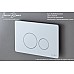 Клавиша смыва Iberica Blanca Inox-O 246x165, белый матовый, нержавеющая сталь