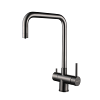 Смеситель для кухни Paulmark Wetter We213030-GM Вороненая сталь