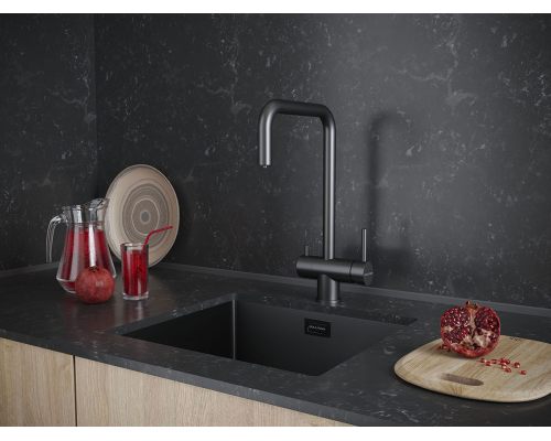 Смеситель для кухни Paulmark Wetter We213030-GM Вороненая сталь