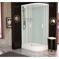 Душевая кабина Frank F418L White левосторонняя 100x80x220 см