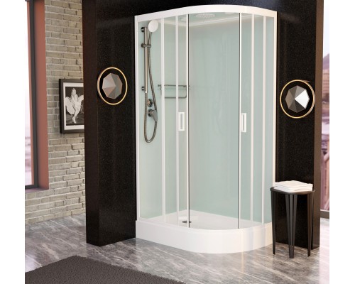 Душевая кабина Frank F418L White левосторонняя 100x80x220 см