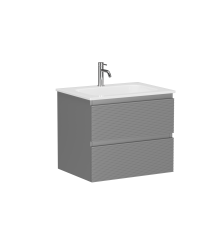 Тумба подвесная SANCOS Folk 590х445х500, c двумя ящиками, Ergraut soft FL60ES